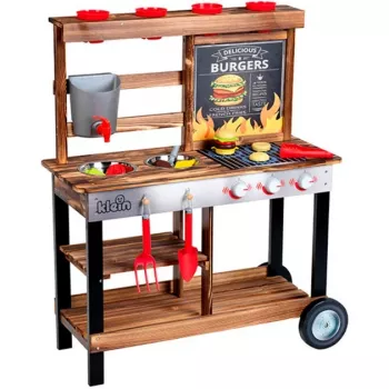 Virtuvėlė žaidimams Beach Picnic BBQ Country Sommer Kitchen, medinė