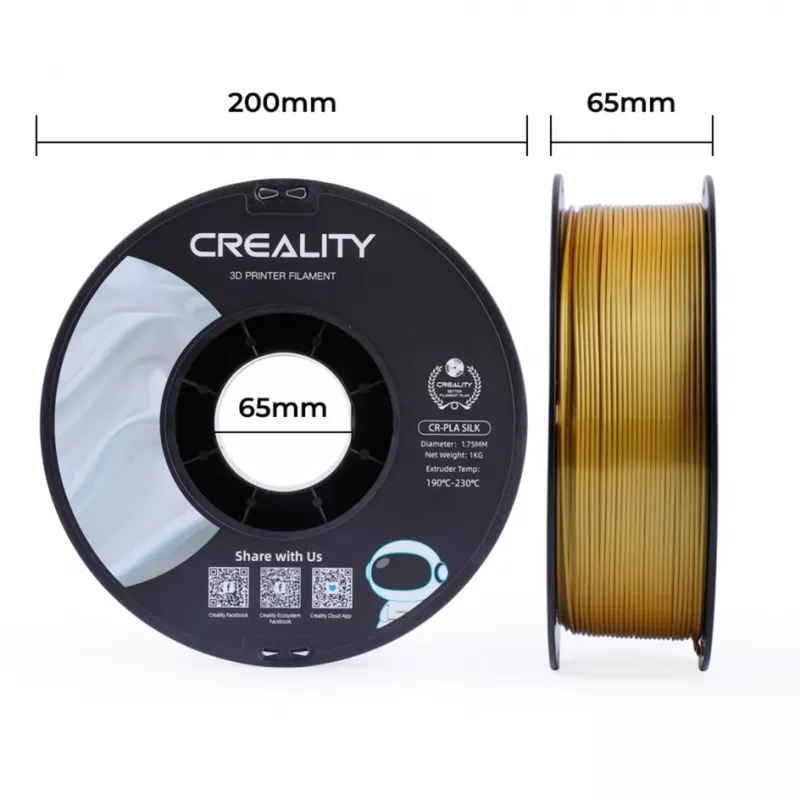 3D spausdinimo medžiaga Creality 3D 3301120001 Auksinė 1 kg 1.75 mm