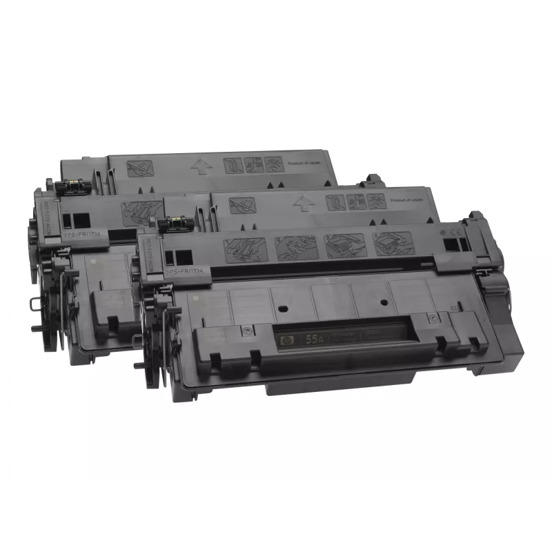 HP 55X 2 vnt. didelės talpos juodi originalūs lazeriniai kasečiai LaserJet