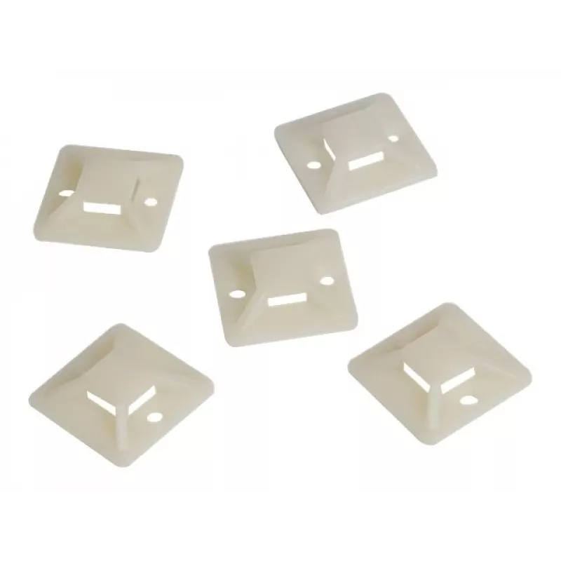 Kabelių raiščių tvirtinimo pagrindas LogiLink KAB0042 smėlio spalvos ABS 100 vnt.