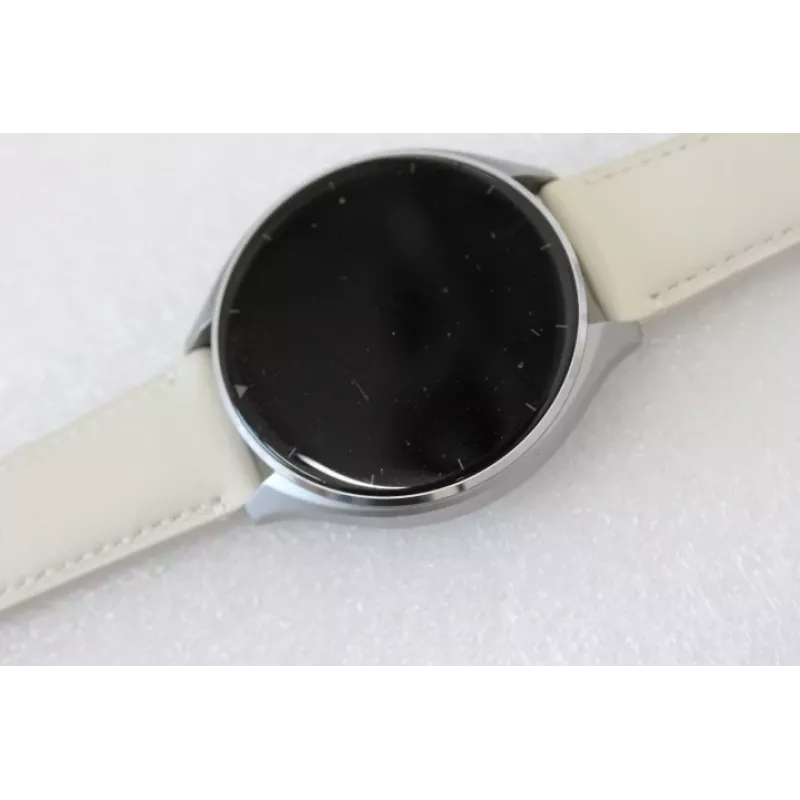 Išpardavimas. Xiaomi Watch 2 Titan pilkas titano korpusas su baltu odiniu dirželiu | Išpardavimas. Xiaomi Watch 2 Titan | Išmanusis laikrodis | GPS (palydovas) | AMOLED | 1,43 colio | NAUDOTAS, ĮBRĖŽIMAI EKRANE