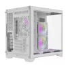 Korpusas Darflash FT418 su 6 aRGB ventiliatoriais (baltas)