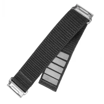 Nailono sportinis dirželis FIXED QuickFit 22 mm, tamsiai pilkas, riešui 160–210 mm
