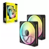 CORSAIR iCUE Link LX140 ARGB 140 mm korpuso ventiliatoriai – 2 vnt., juodi