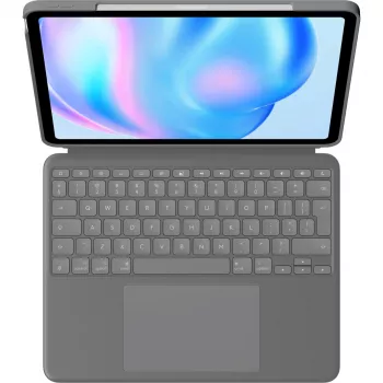 Logitech Combo Touch klaviatūros dėklas QWERTY US International Smart Connector pilka