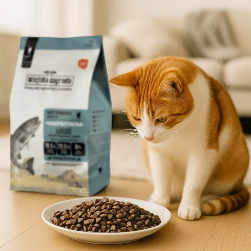 Wiejska Zagroda Monoprotein sausas kačių ėdalas su lašiša, 3 kg, vieno baltymo šaltinio