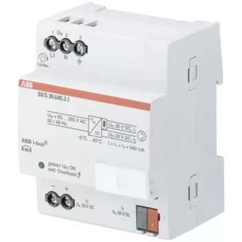 Maitinimo šaltinis / keitiklis ABB SV/S30.640.3.1 – 30 V išėjimas, 85–265 V įėjimas, pilkas plastikinis korpusas (72×64,5×90 mm)