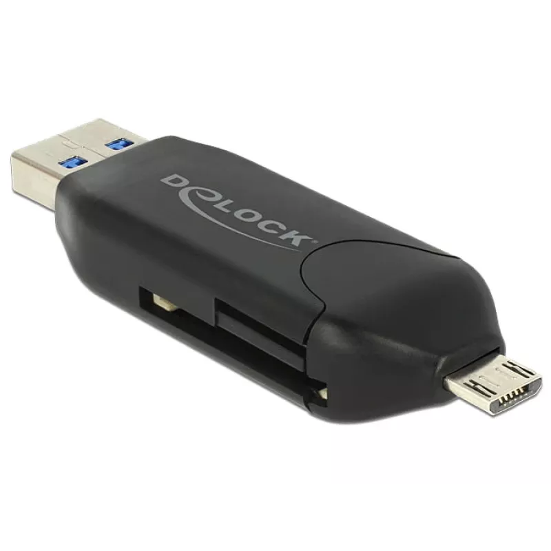 Card Reader DeLOCK 91734 USB/Micro-USB Juodas