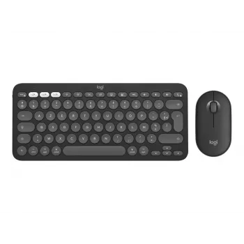 Logitech Pebble 2 Combo for Mac belaidė klaviatūra ir pelė QWERTZ vokiškas išdėstymas grafitas
