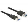Delock ilginimo kabelis USB 3.0 – USB A (kištukas) į USB A (lizdas) – 3,0 m – juodas (85057)