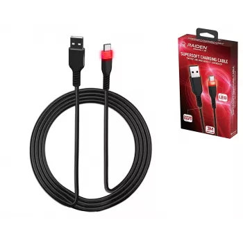 USB-C įkrovimo laidas SUBSONIC SA5601 3 m – suderinamas su PS5, Xbox, Nintendo Switch