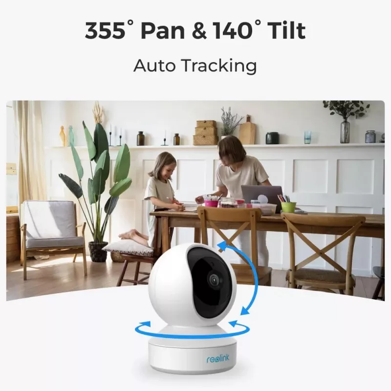 Reolink E Series E330 5MP vidaus Wi-Fi sukama saugos kamera (WCEP5MP04PTW)