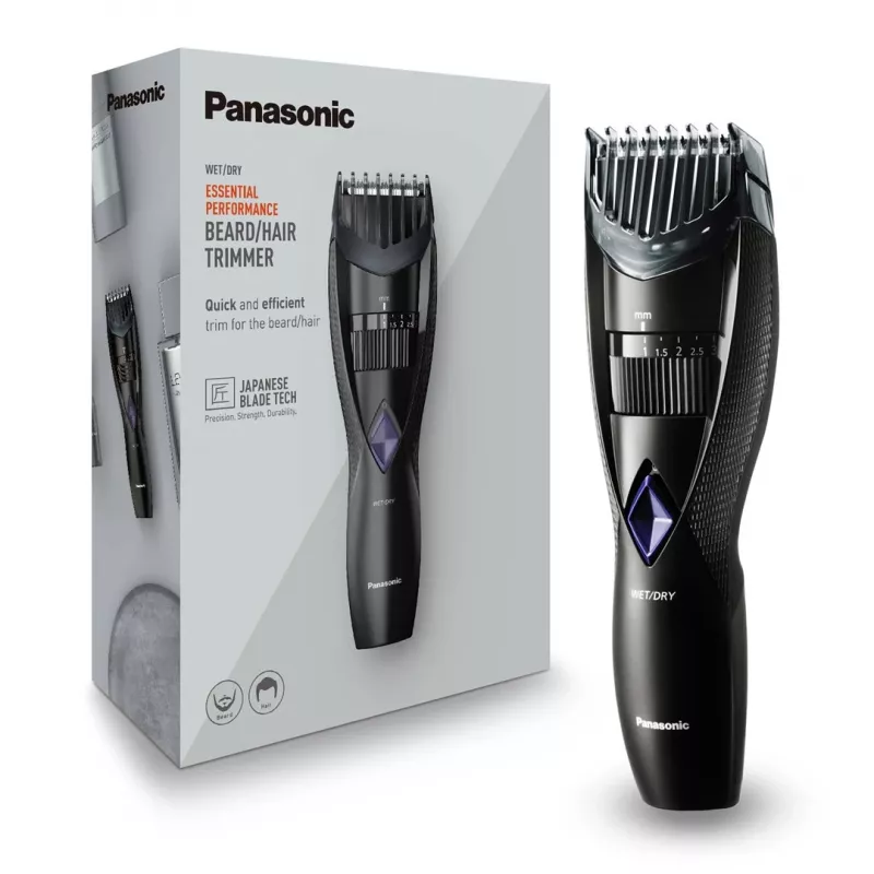 Panasonic ER-GB37 Belaidis Barzdos Trimmeris 20 Nustatymų 1 cm Šlapias ir Sausas Juodas