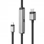 ALOGIC ULCHDPD01-SGR vaizdo kabelio adapteris 1 m USB Type-C HDMI + USB sidabrinis
