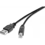 USB 2.0 laidas Renkforce 1487688, 0,3 m, juodas, paauksuoti kontaktai