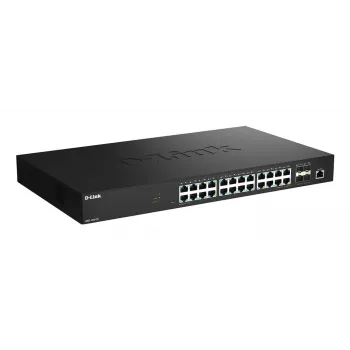 D-Link DMS-1250-28/E valdomas 28 prievadų 2,5G Multi-Gigabit tinklo jungiklis su 4 x 10G SFP+ prievadais