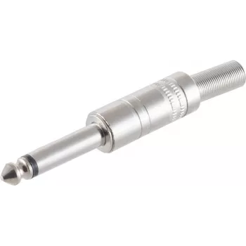 Mono 2 polių 6.3 mm Jack kištukas ShiverPeaks 22220506 Metal, 6.3 mm mono jungtis