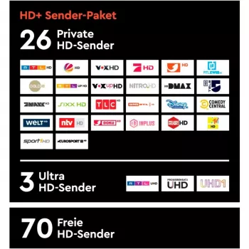 HD+ kortelė su 12 mėnesių HD+ kanalų paketu