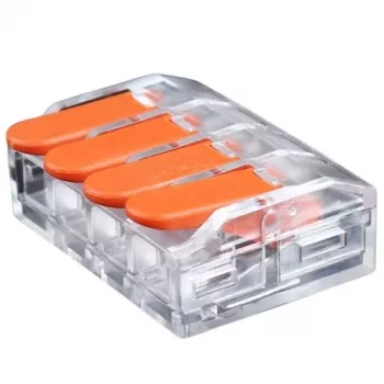 Hismart EL240463 universalus laidų jungiklis, 4x 0,5-6,0 mm², 41 A, 450 V, 20 vnt.