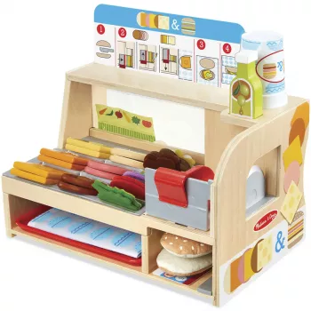 Melissa & Doug medinis sumuštinių prekystalis su pjaustytuvu – 56 dalys – FSC sertifikuotas