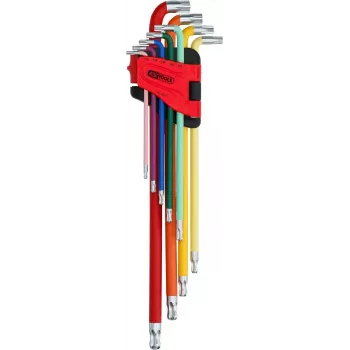 KS TOOLS 9 dalių ilgų rutulinių Torx raktų rinkinys (151.5210)