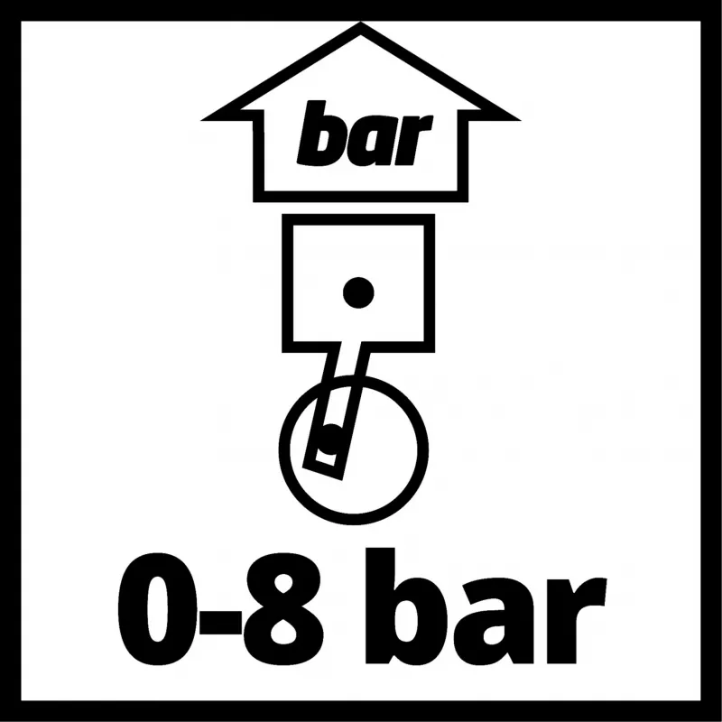 Analoginis slėgio matuoklis Einhell 4137000 padangų slėgiui 0–8 bar