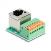 DeLOCK 90653 lyties keitiklis RJ45 8 kontaktų gnybtų blokas žalias sidabrinis