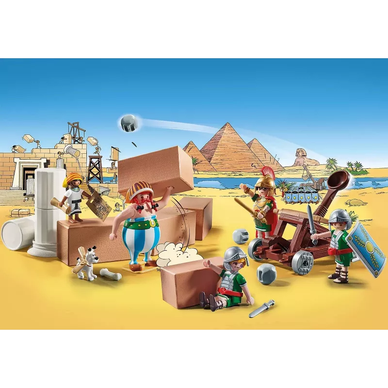 Playmobil 71268 Asterix: Edifis ir rūmų mūšis su veikiančia romėnų katapulta – figūrėlių rinkinys vaidmenų žaidimams
