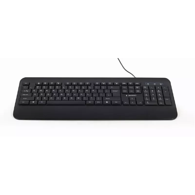GEMBIRD KB-UML-03 belaidė multimedijos klaviatūra su apšvietimu, USB, juoda
