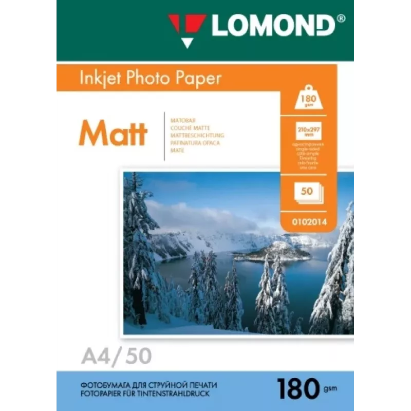 Lomond fotopopierius rašaliniams spausdintuvams matinis 180 g/m² A4, 50 lapų