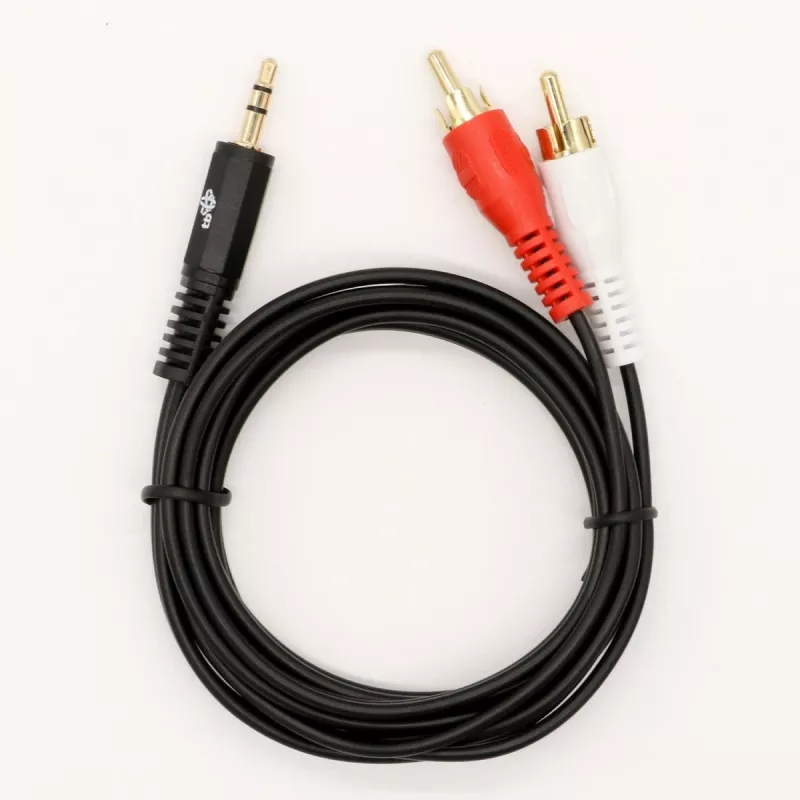 TB kabelis 3,5 mm MiniJack - 2x RCA vyras/vyras 1,5 m (AKTBXAJ2RCA150B)