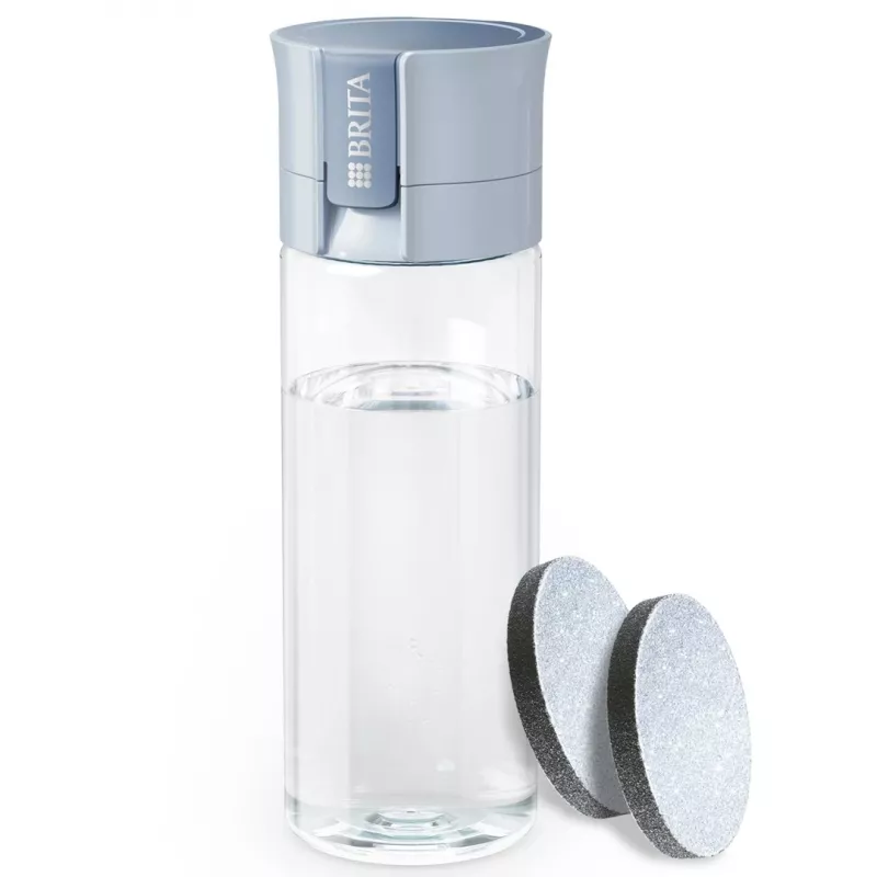 Filtravimo butelis BRITA Vital Pastelinė mėlyna 600 ml su 2 MicroDisc filtrais, be BPA, tinkamas plauti indaplovėje