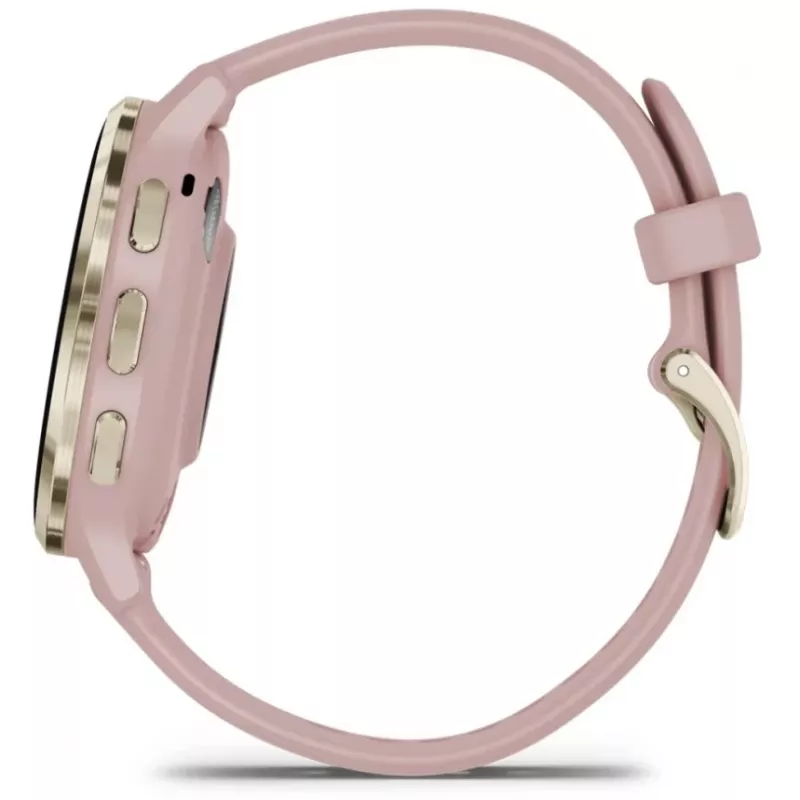 Garmin Venu 3S 3,05 cm (1,2 colio) AMOLED 41 mm Skaitmeninis 390 x 390 pikselių Liečiamas ekranas Auksinė, Rožinė Wi-Fi GPS (palydovas)