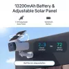 Safemo SC1 SolarCam belaidė lauko kamera, 4K UHD, 8× priartinimas, 132° vaizdas, naktinis matymas, „Wi-Fi“ 2,4 GHz, 1,5 W saulės baterija, balta