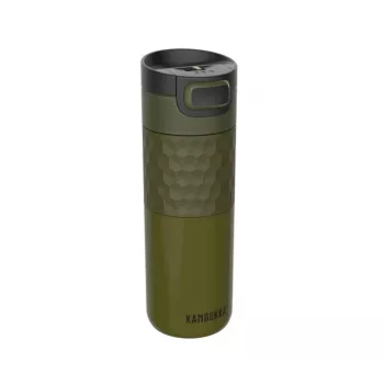 Termo puodelis Kambukka Etna Grip 500 ml, nerūdijančio plieno vakuuminis, nepratekantis, žalias, 7,1 cm skersmuo