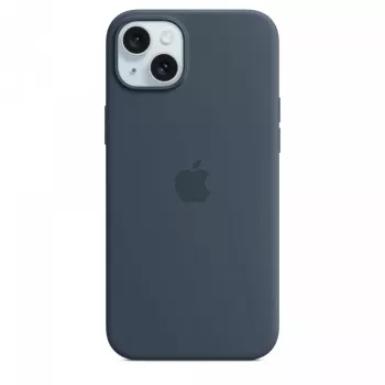 Apple iPhone 15 Plus Silikoninis Dėklas su MagSafe – Storm Blue