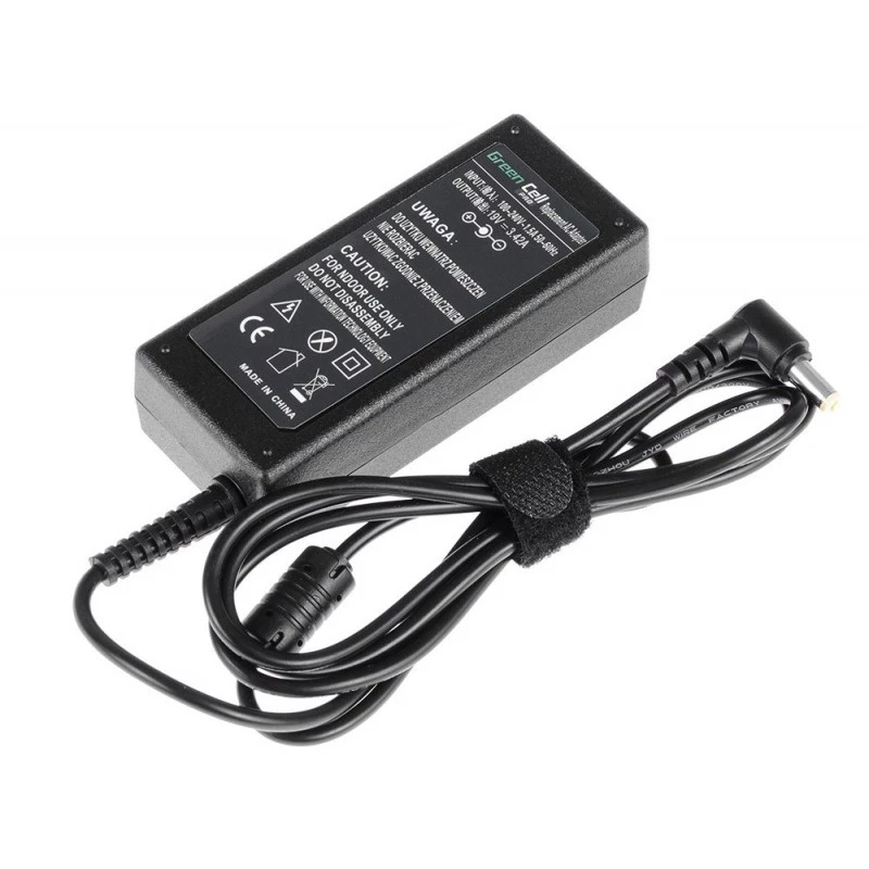 Maitinimo adapteris Green Cell AD01P — 60 W, 19 V 3,42 A, nešiojamojo kompiuterio maitinimo šaltinis, juodas