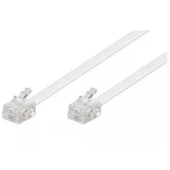 Telefono laidas Microconnect MPK191W RJ-11 15 m baltas