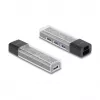 DELOCK USB 3.2 Gen 1 4 prievadų USB šakotuvas su Type-A + Type-C jungtimi (5000 Mbit/s) juodas/permatomas