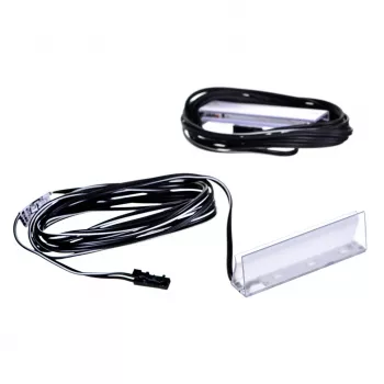 Cama meble LED šviestuvas lentynai mėlynas 3LED, juodas, montuojamas ant paviršiaus, AC maitinimas