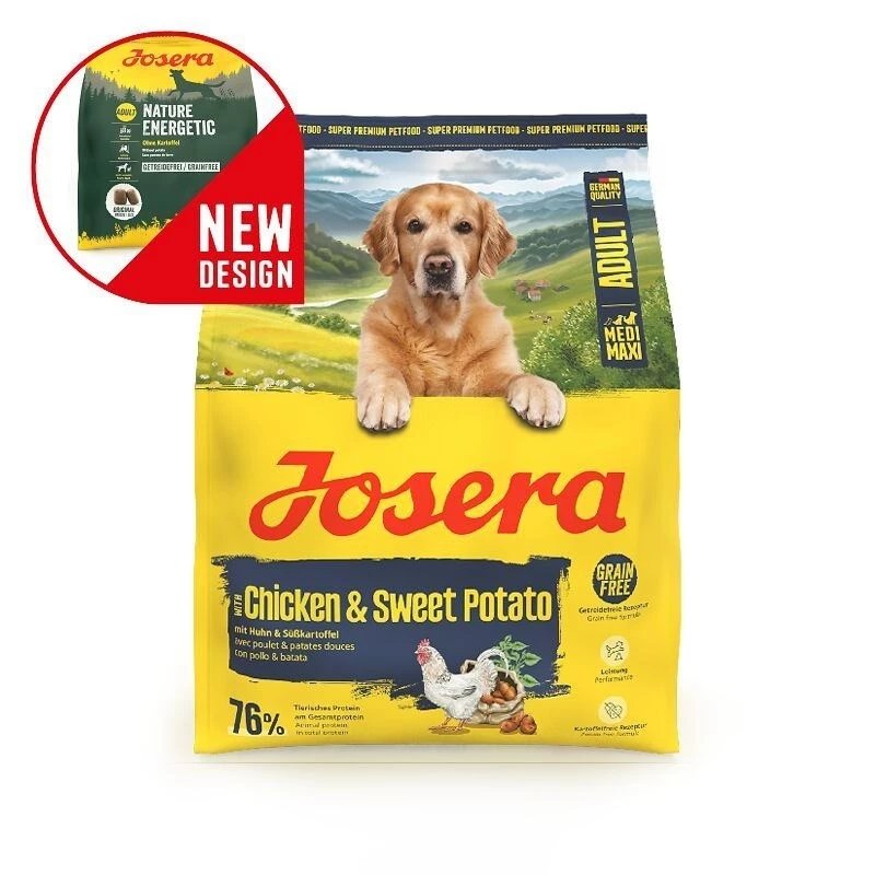 Sausas šunų ėdalas JOSERA Adult Chicken & Sweet Potato 3 kg – suaugusiems šunims, vištienos receptas