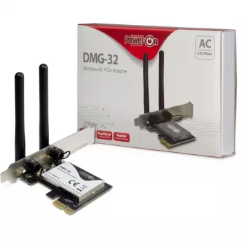 Inter-Tech DMG-32 – belaidžio ryšio PCI Express plokštė, 650 Mbit/s, juoda-sidabrinė (88888148)