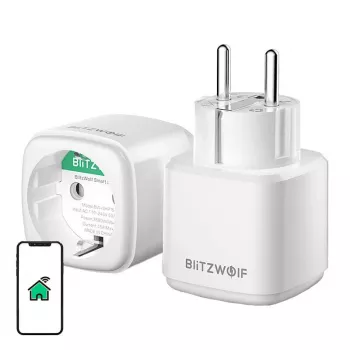 Išmanusis lizdas BlitzWolf BW-SHP15 ZigBee 3680W – įmontuojamas sieninis kištukinis lizdas su nuotoliniu valdymu