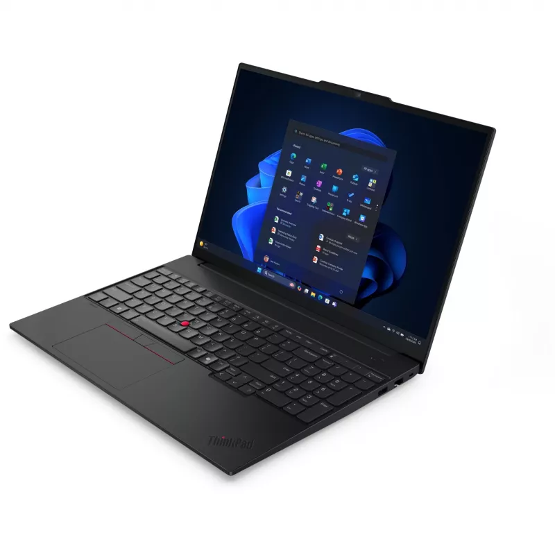Nešiojamas kompiuteris Lenovo ThinkPad E16 Gen 3 (AMD) AMD Ryzen™ 5 220, 40,6 cm (16 colių) WUXGA, 32 GB DDR5, 1 TB SSD, „Wi-Fi 6E“, „Windows 11 Pro“, juodas