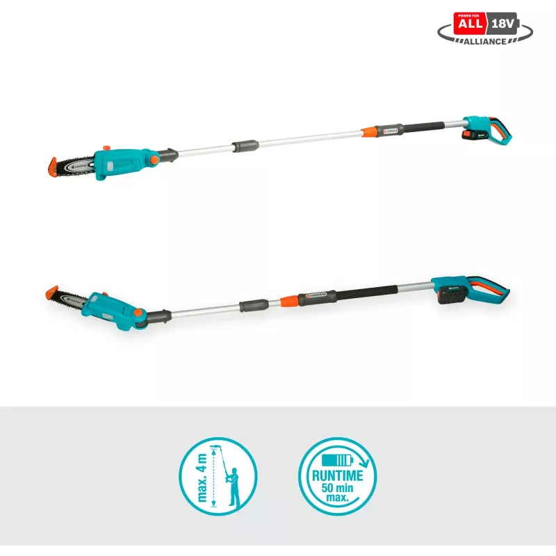Gardena TCS 20 / 18V P4A 5 cm Lithium-Jonas Juodai Mėlyna Oranžinė