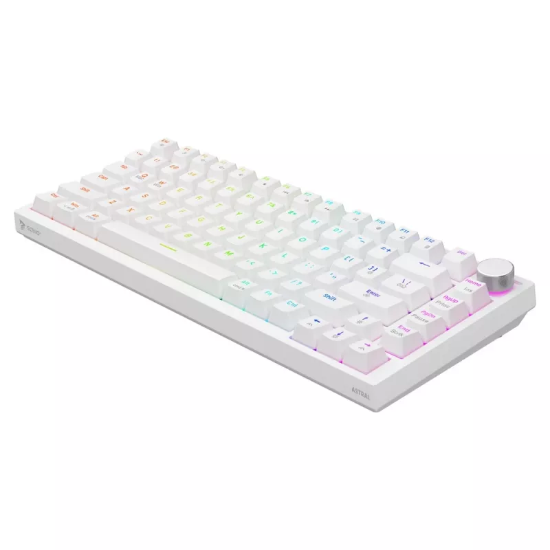 Savio ASTRAL WHITE JADE klaviatūra žaidimams USB QWERTY US International