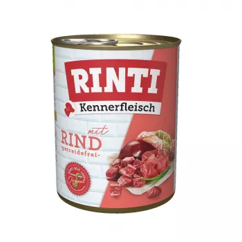 RINTI Kennerfleisch Jautiena – šlapias šunų maistas – 800g