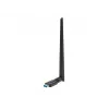 LANBERG NC-1200-WIE vidinė WLAN kortelė – dviejų juostų USB belaidžio ryšio adapteris, RTL8812BU, iki 1200 Mbit/s, išorinės 2x2 antenos (5 dBi), juoda
