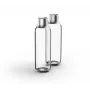 BRITA 118426 gazuotas butelis – 1 L stiklinis butelis su nerūdijančio plieno dangteliu, 287 mm aukštis, 2 vnt. pakuotė