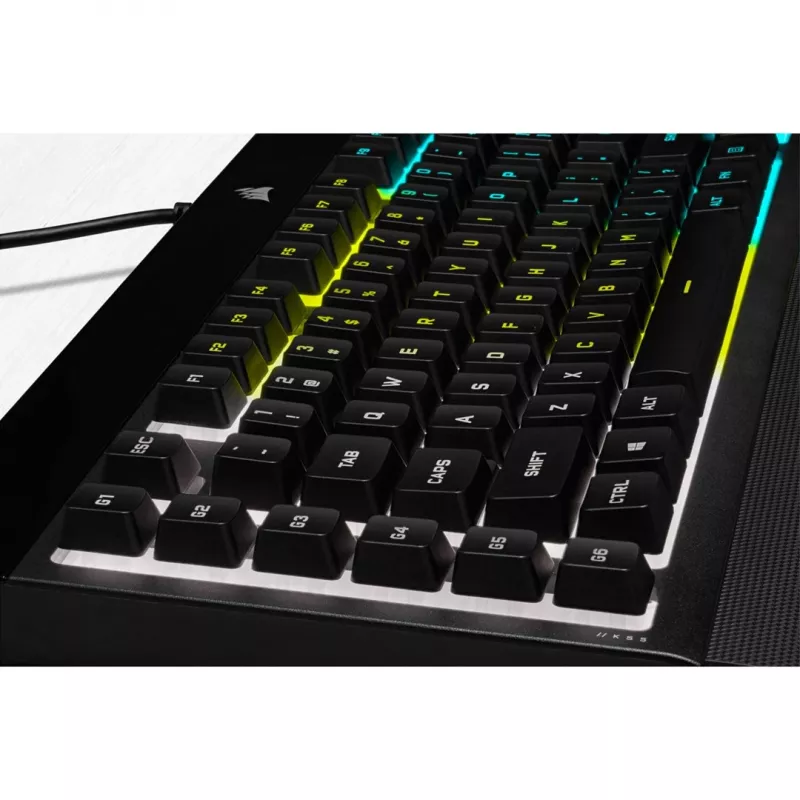 Corsair K55 RGB PRO klaviatūra žaidimams USB QWERTZ vokiška juoda